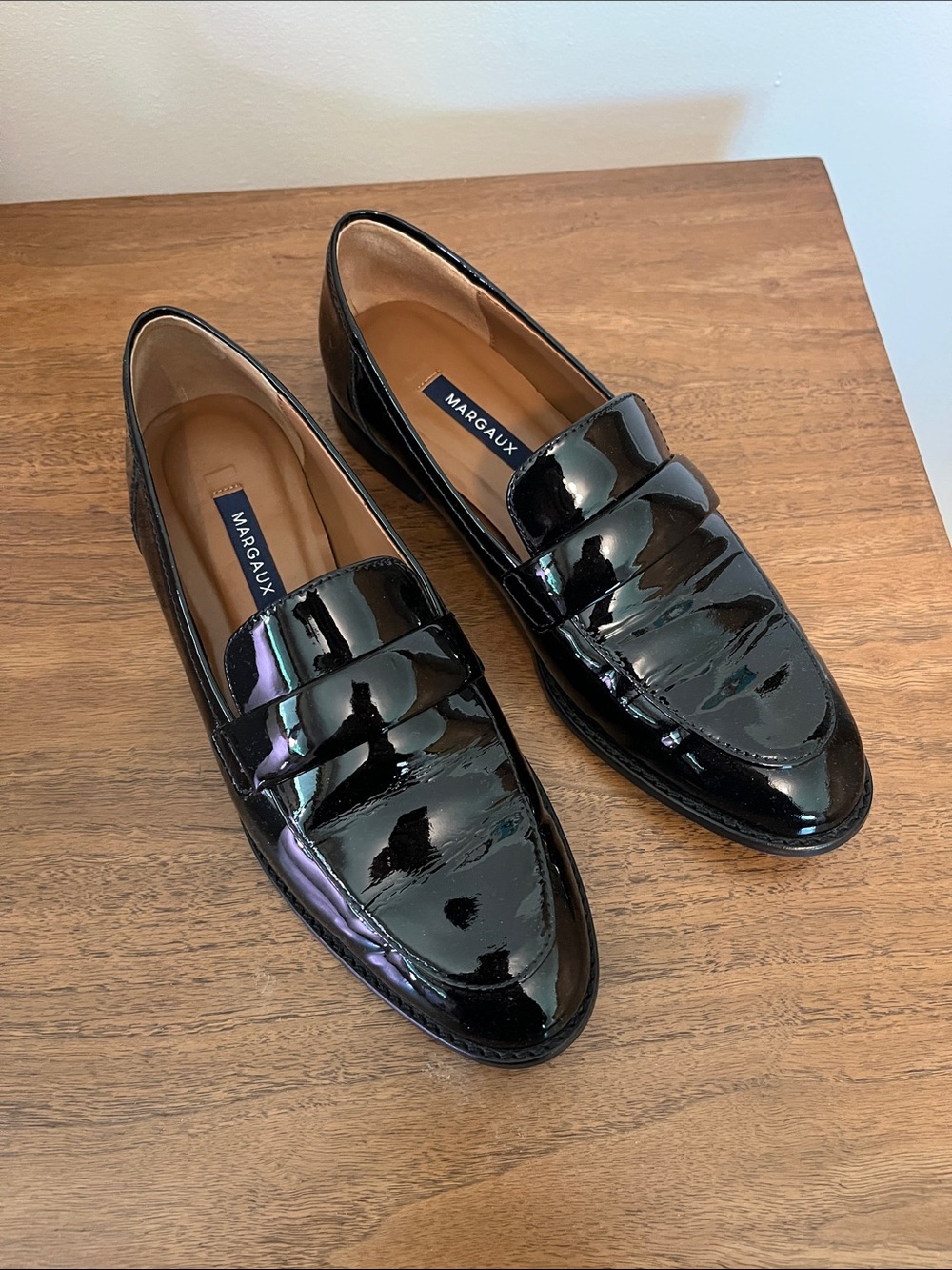 Margaux Black Patent Andie Leather Loafers - Picture 2 of 7